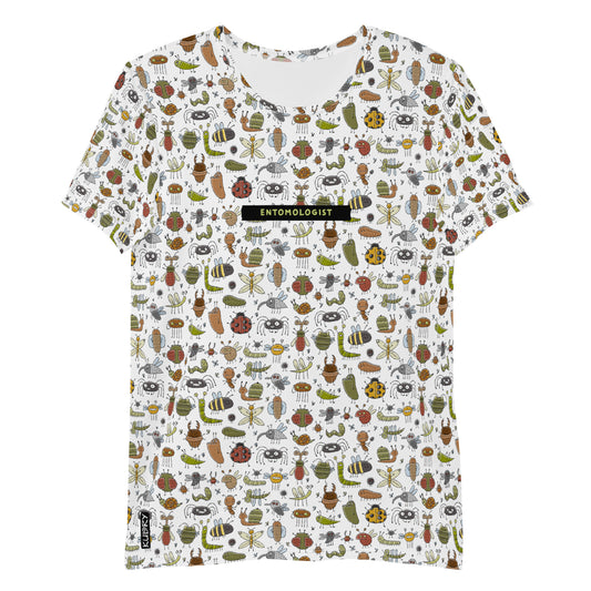 Entomologist. All-Over Print Men's Athletic T-shirt. Personalised text