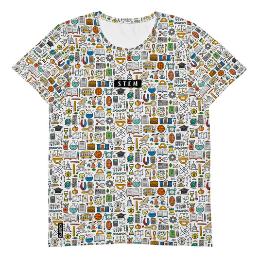 STEM, Personalised All-Over Print Men's Athletic T-shirt