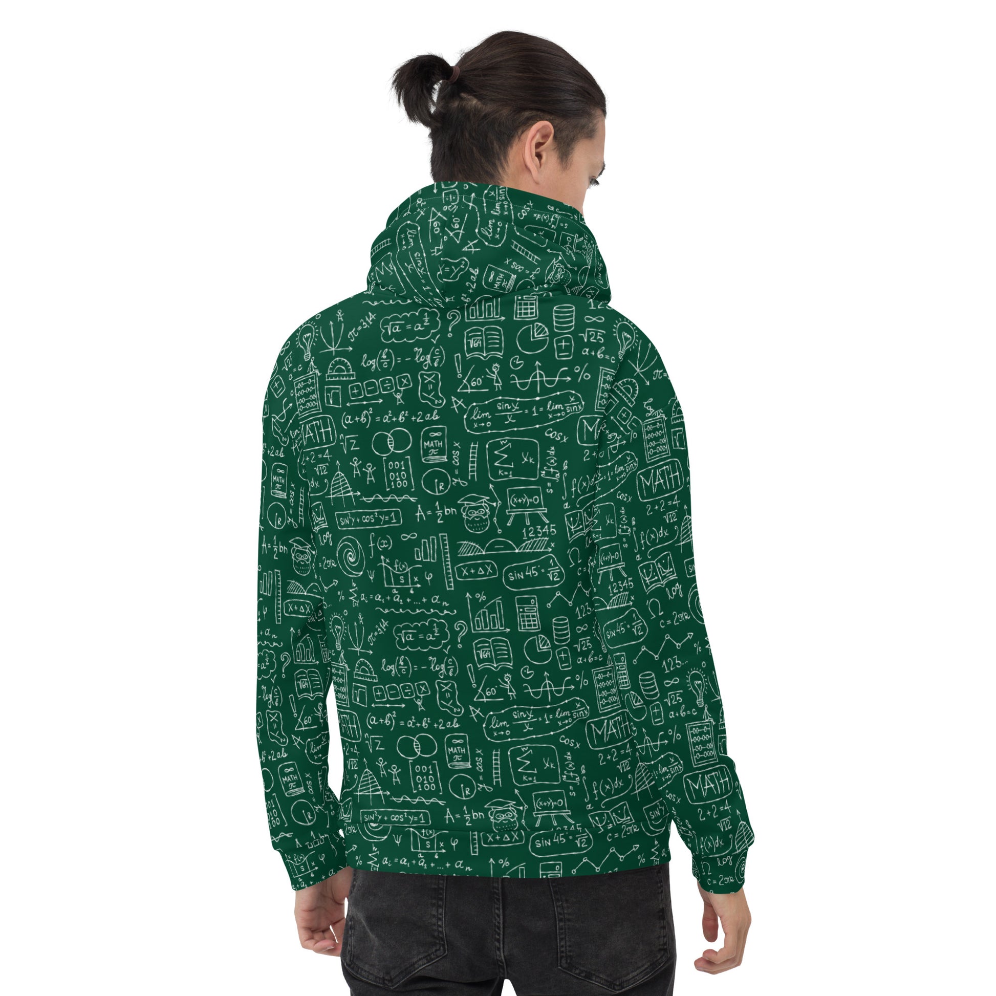 Stylish Unisex All-Over Print Hoodie with Math Print kudrylab