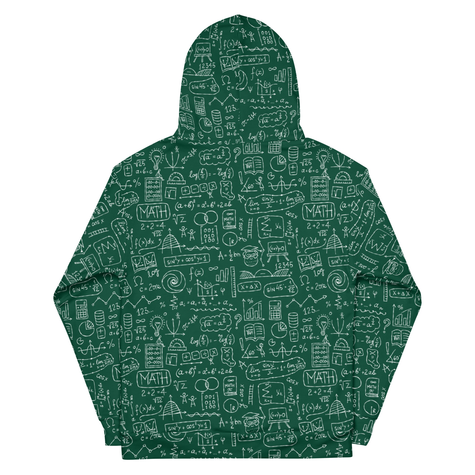 Stylish Unisex All-Over Print Hoodie with Math Print kudrylab