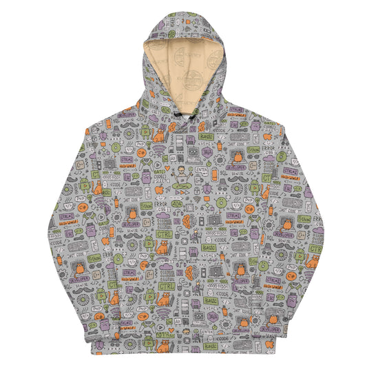 Funny IT Print Unisex All Over Print Hoodie kudrylab