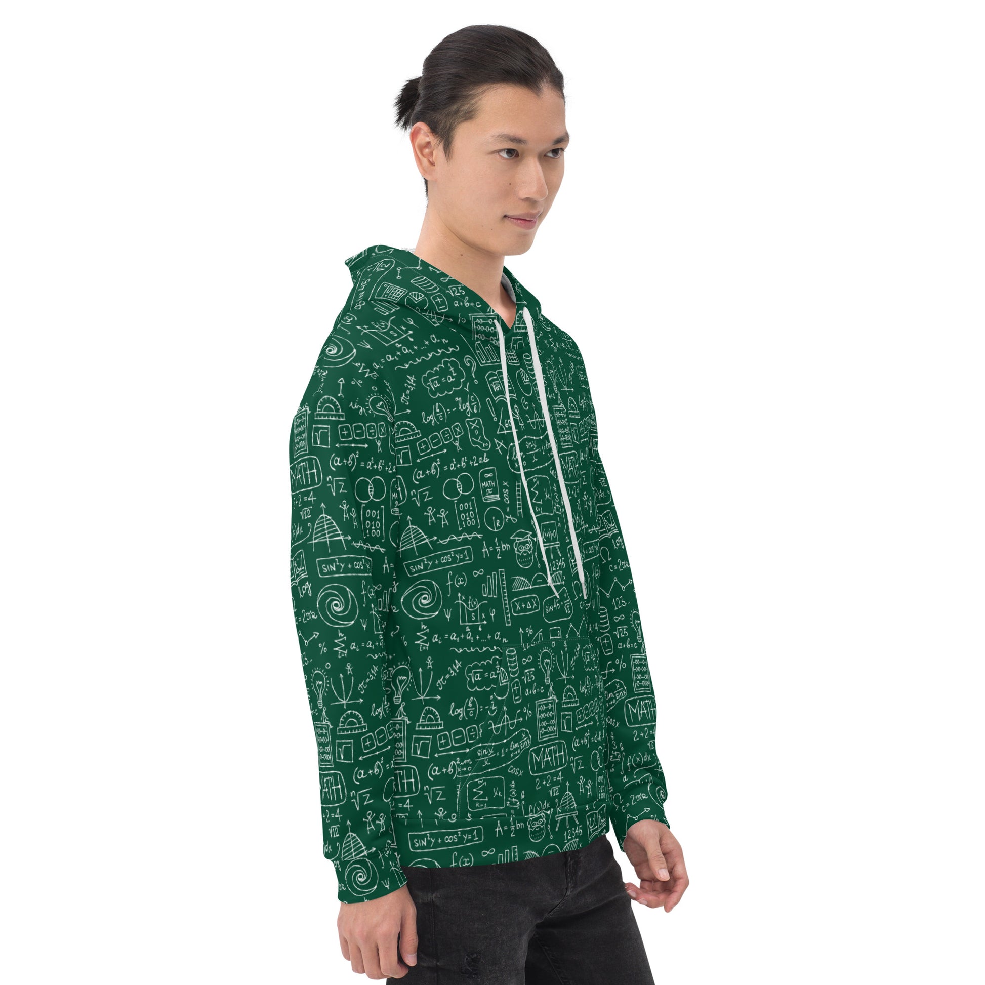 Stylish Unisex All-Over Print Hoodie with Math Print kudrylab
