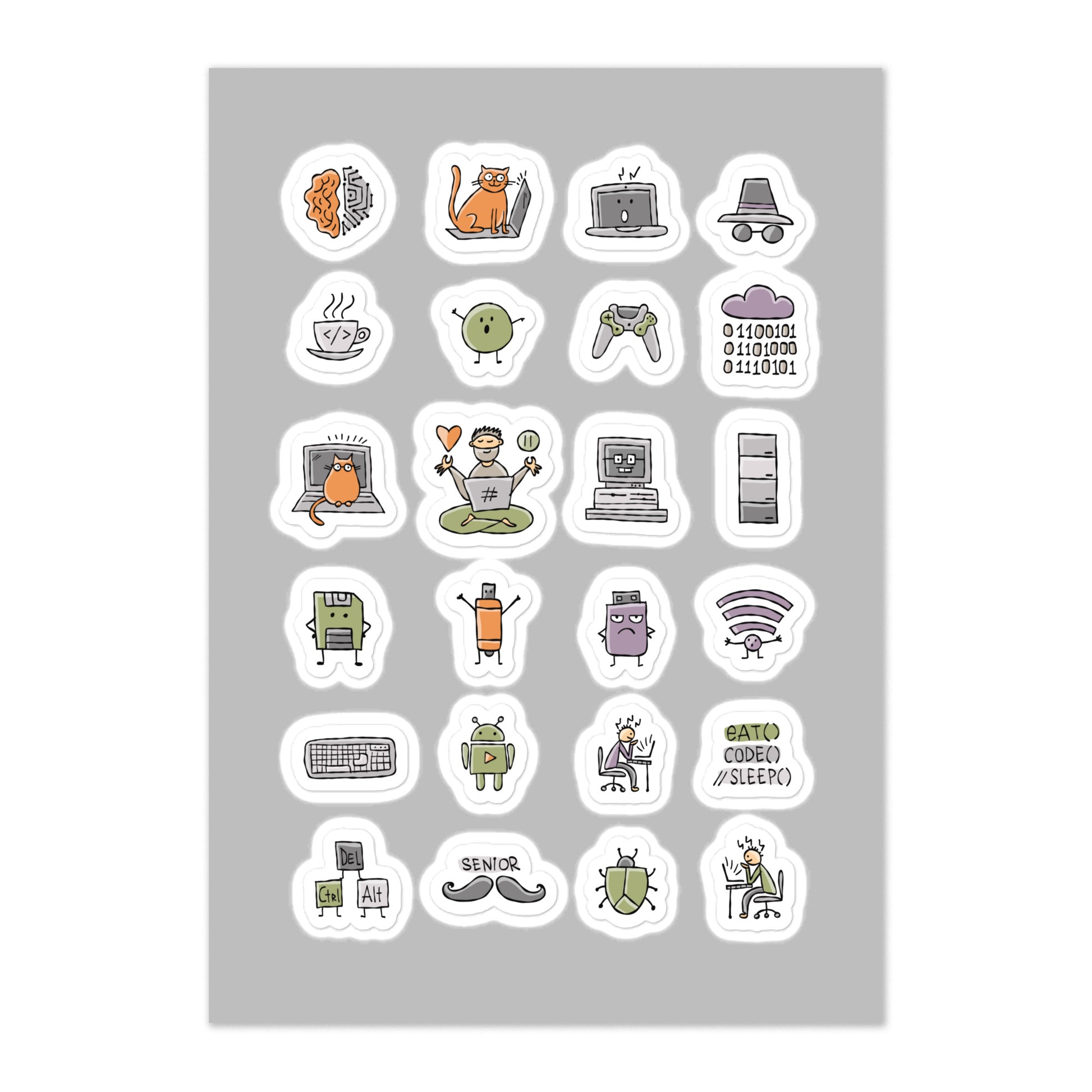 Funny IT Sticker Set - Perfect Gift for Geek in Your Life kudrylab