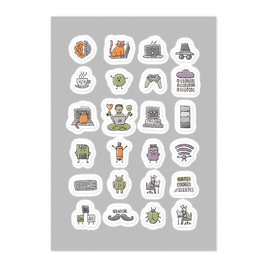 Funny IT Sticker Set - Perfect Gift for Geek in Your Life kudrylab