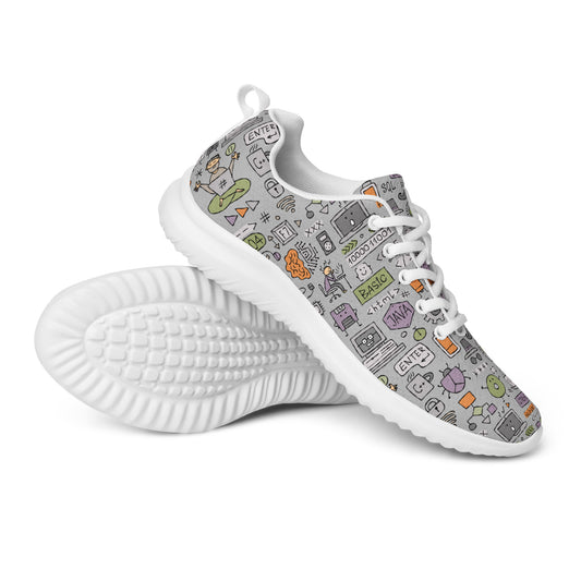 Men's Athletic Shoes with Funny IT Print kudrylab