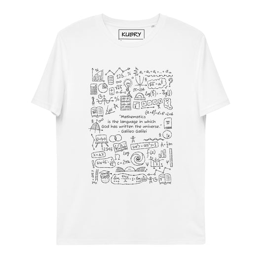 Math formulas and symbols. Personalised Unisex Organic cotton T-Shirt kudrylab