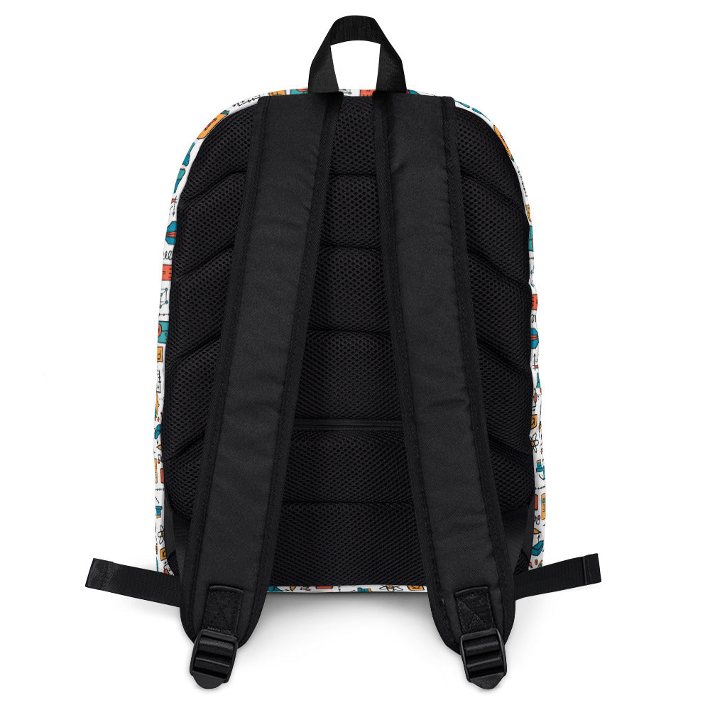 Backpack black back side