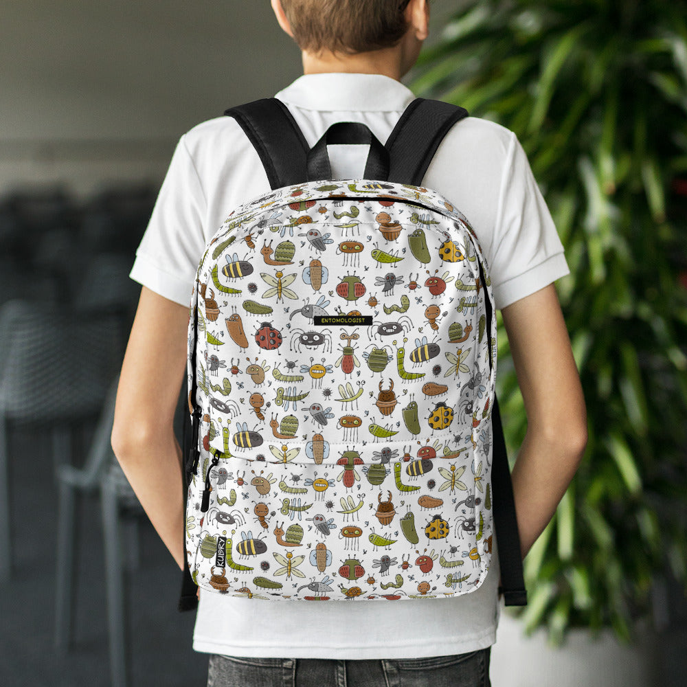 Entomologist. Personalised Backpack with funny insects designer print