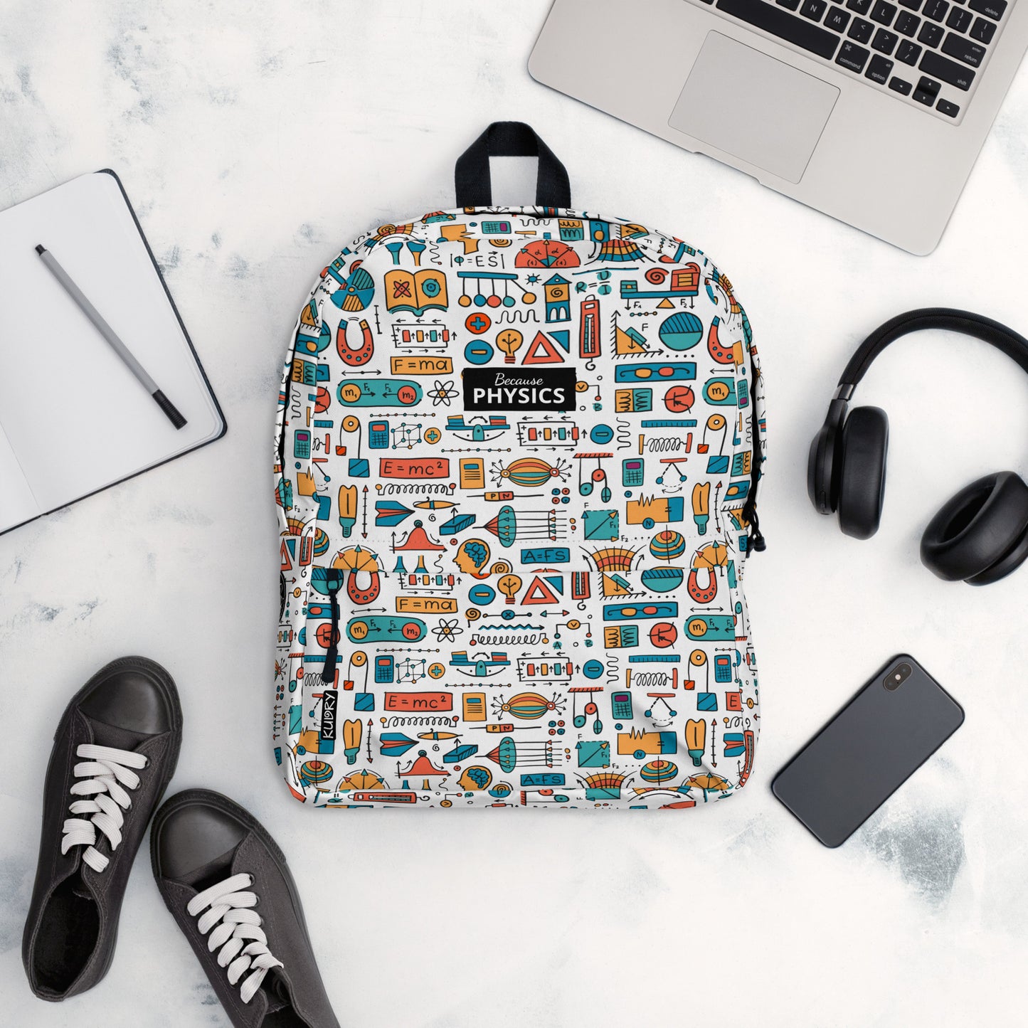 Personalised Backpack Physics-themed designer print