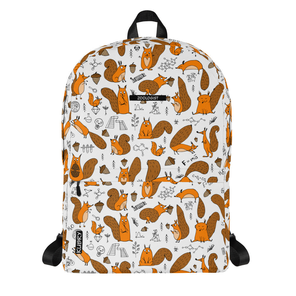 Personalised Backpack with funny science Squirrels