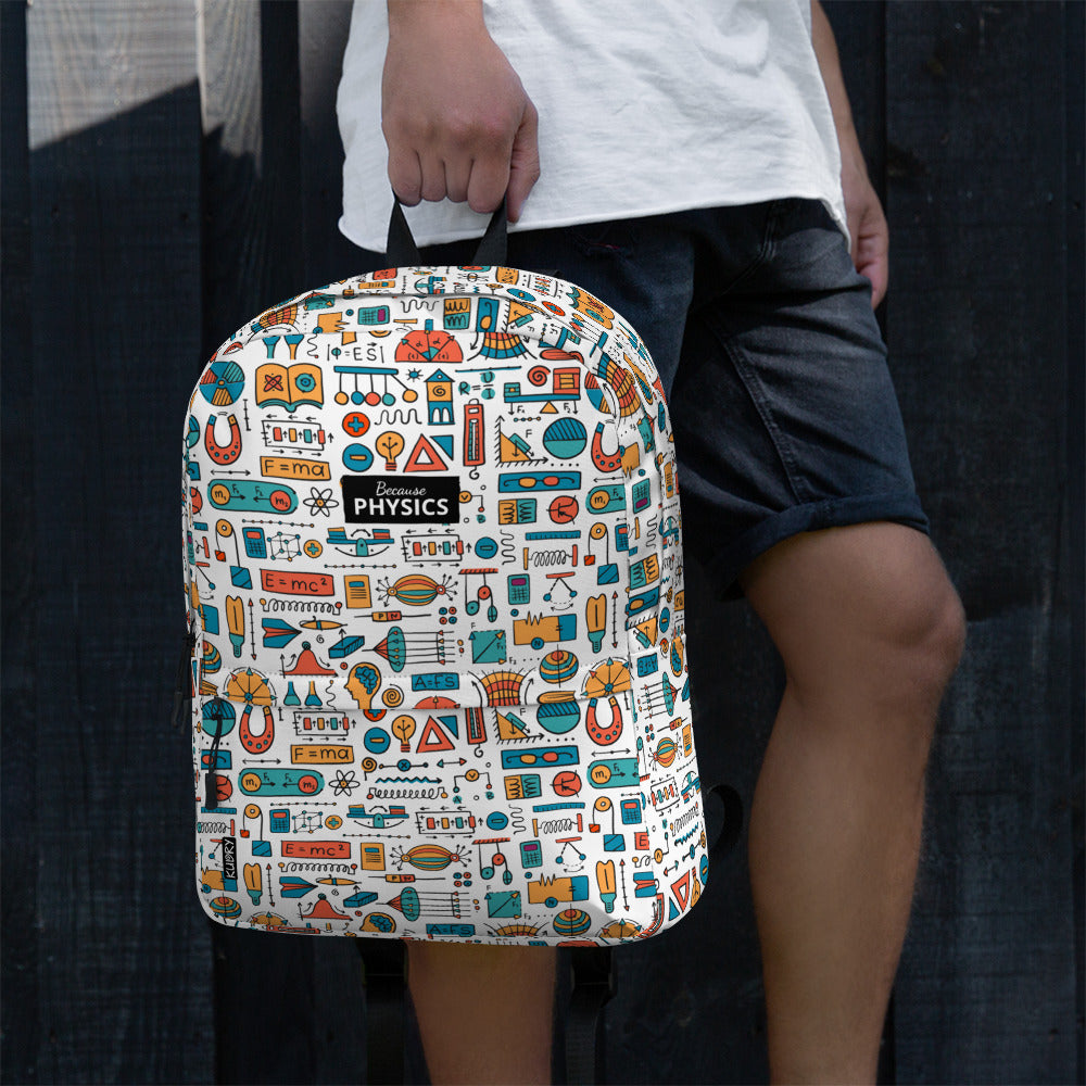 Personalised Backpack Physics-themed designer print – kudrylab