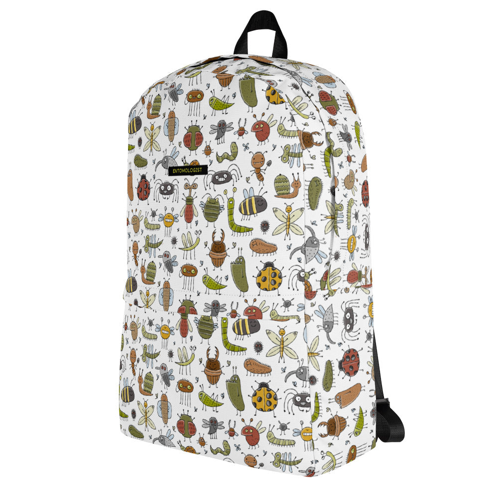 Entomologist. Personalised Backpack with funny insects designer print ...