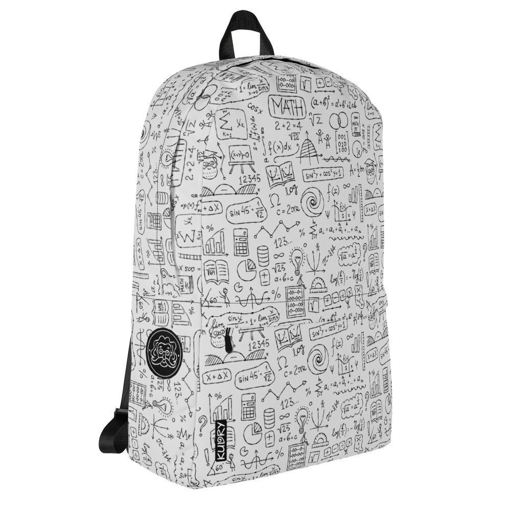 Stylish Science Backpack with Hand-Drawn Math Formulas