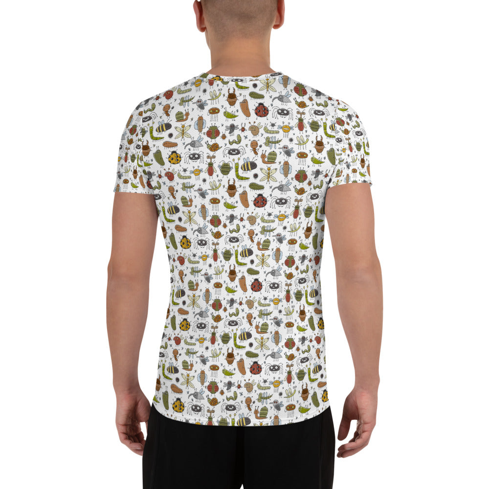 Entomologist. All-Over Print Men's Athletic T-shirt. Back side. Personalised text
