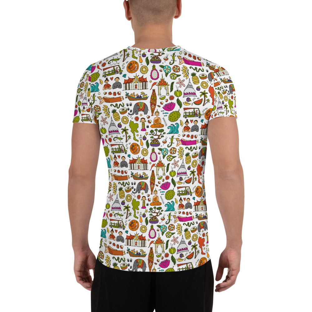 All-Over Print Men's Athletic T-shirt Thailand