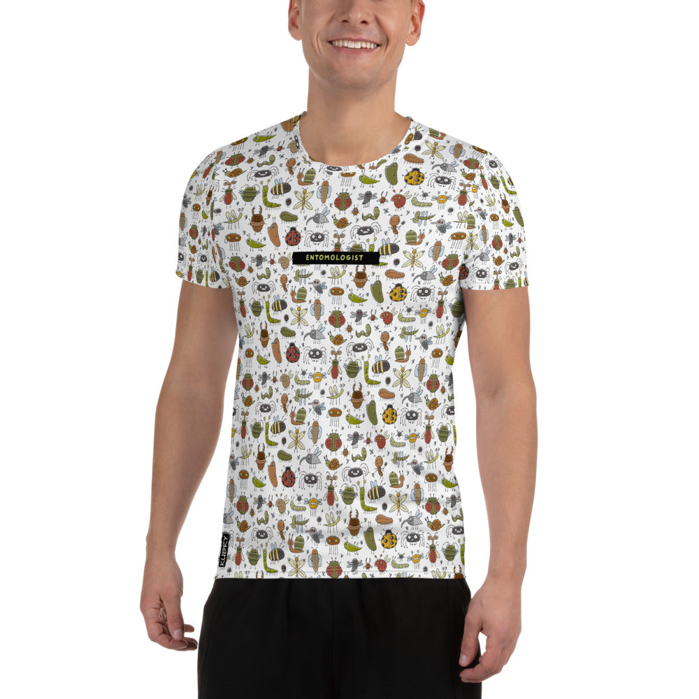 Entomologist. All-Over Print Men's Athletic T-shirt. Personalised text