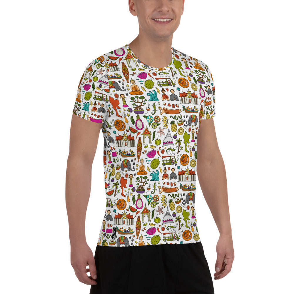 All-Over Print Men's Athletic T-shirt Thailand