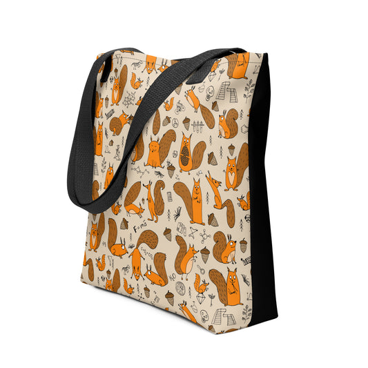 Tote bag personalised. Funny Science Squirrels