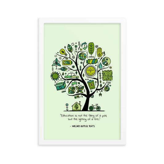 Framed poster Ecology Concept tree