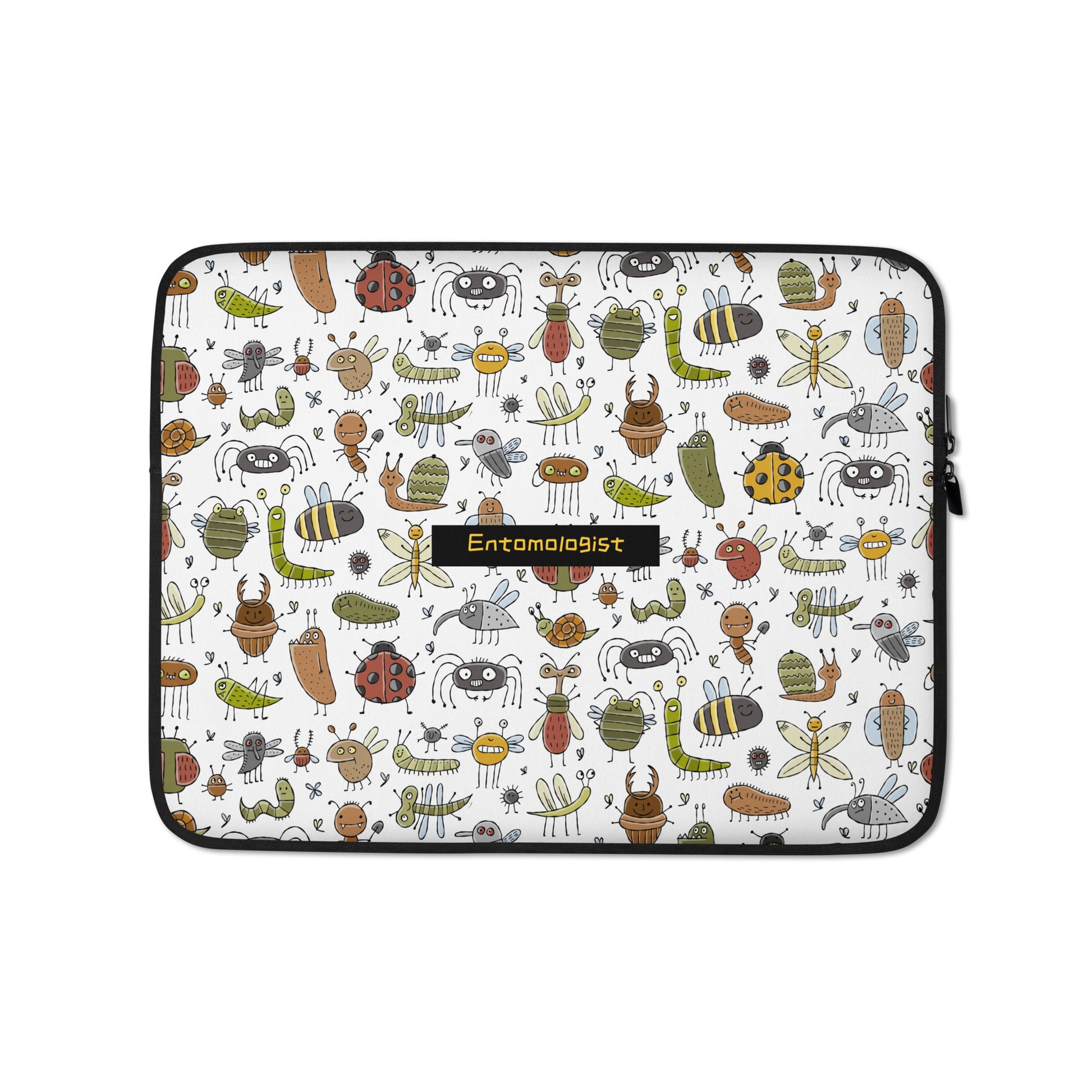 Entomologist Laptop Case 13 with funny insects collection