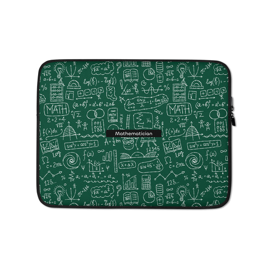 Math formulas and symbols hand drawn. Laptop Sleeve 13 for Science Enthusiasts. Custom text