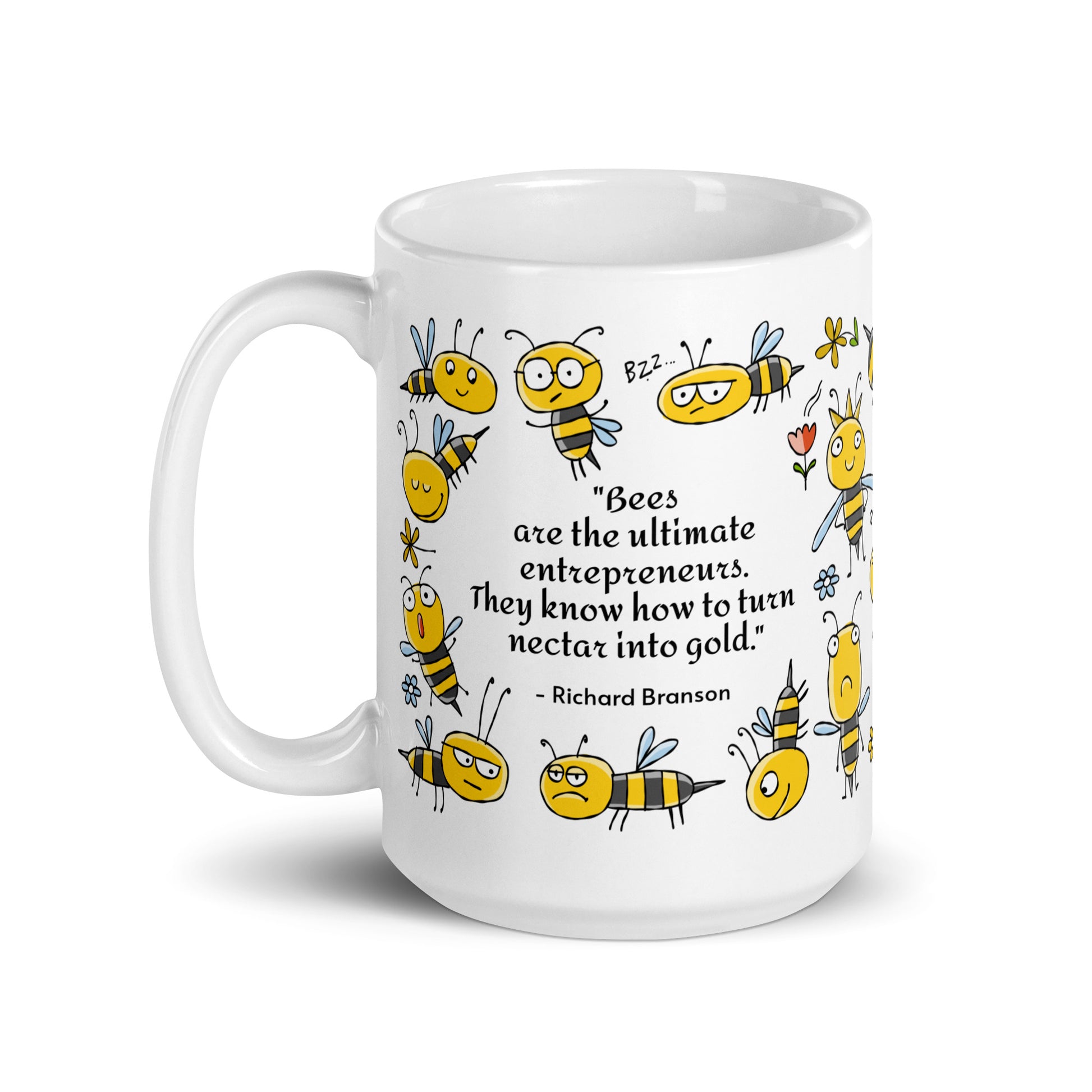 Personalized funny bee mug with custom text gift for bee lovers