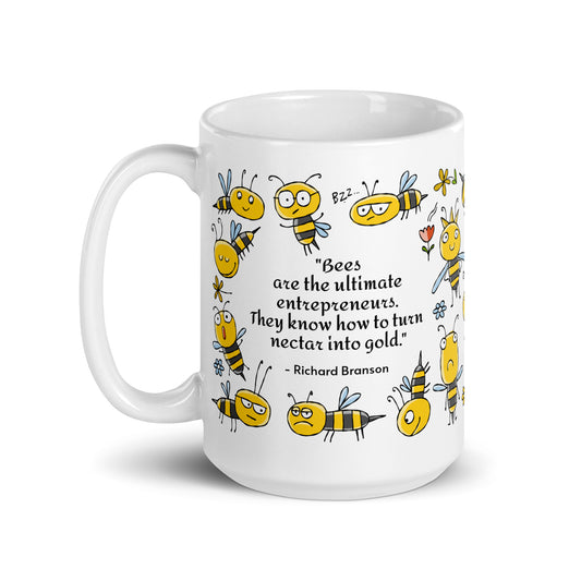 Personalized funny bee mug with custom text gift for bee lovers