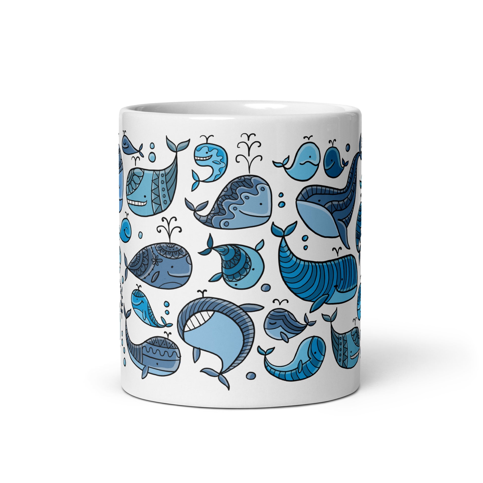 A charming ceramic gift mug 11 oz celebrating Whales Day. Funny whales families. Perfect for whale enthusiasts and marine life lovers.
