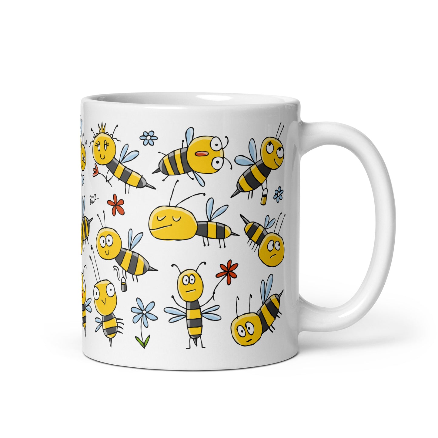 Mug with funny Bees