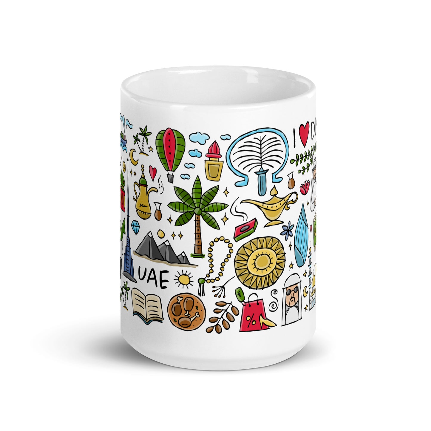 White glossy mug Dubai