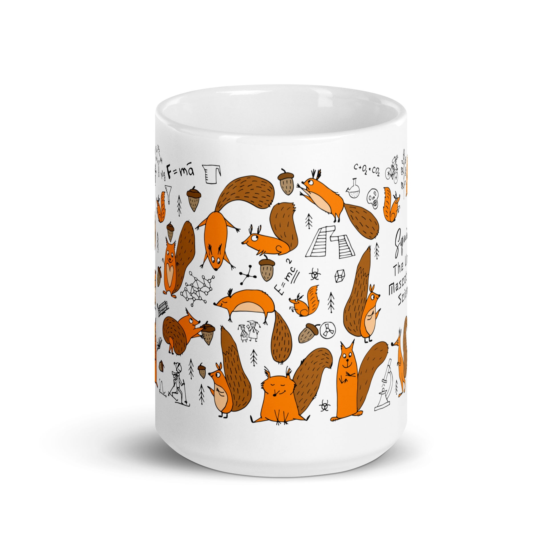 Funny Squirrels in Science, 15oz Mug with your personalised text