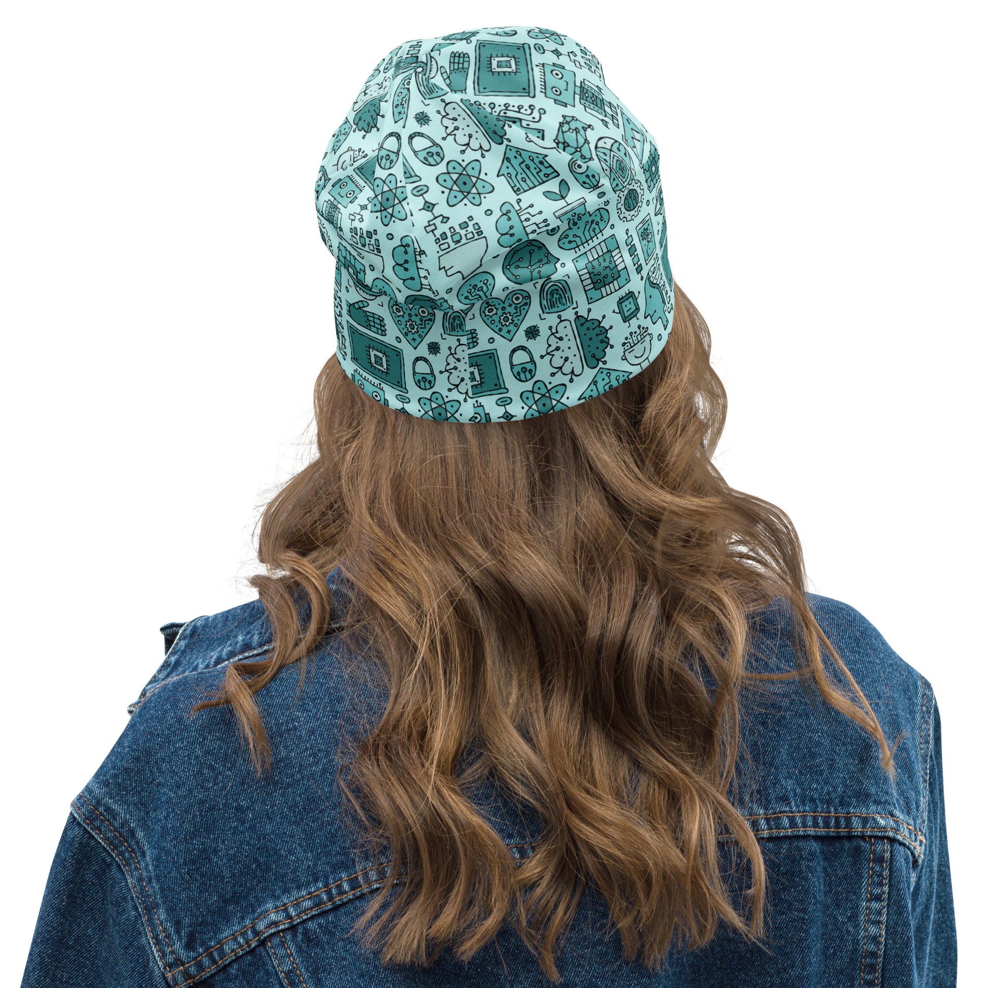 All-Over Print Beanie Artificial Intelligence kudrylab