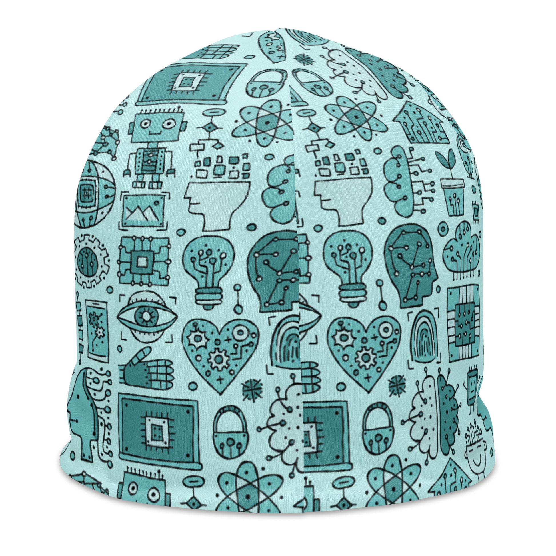 All-Over Print Beanie Artificial Intelligence kudrylab