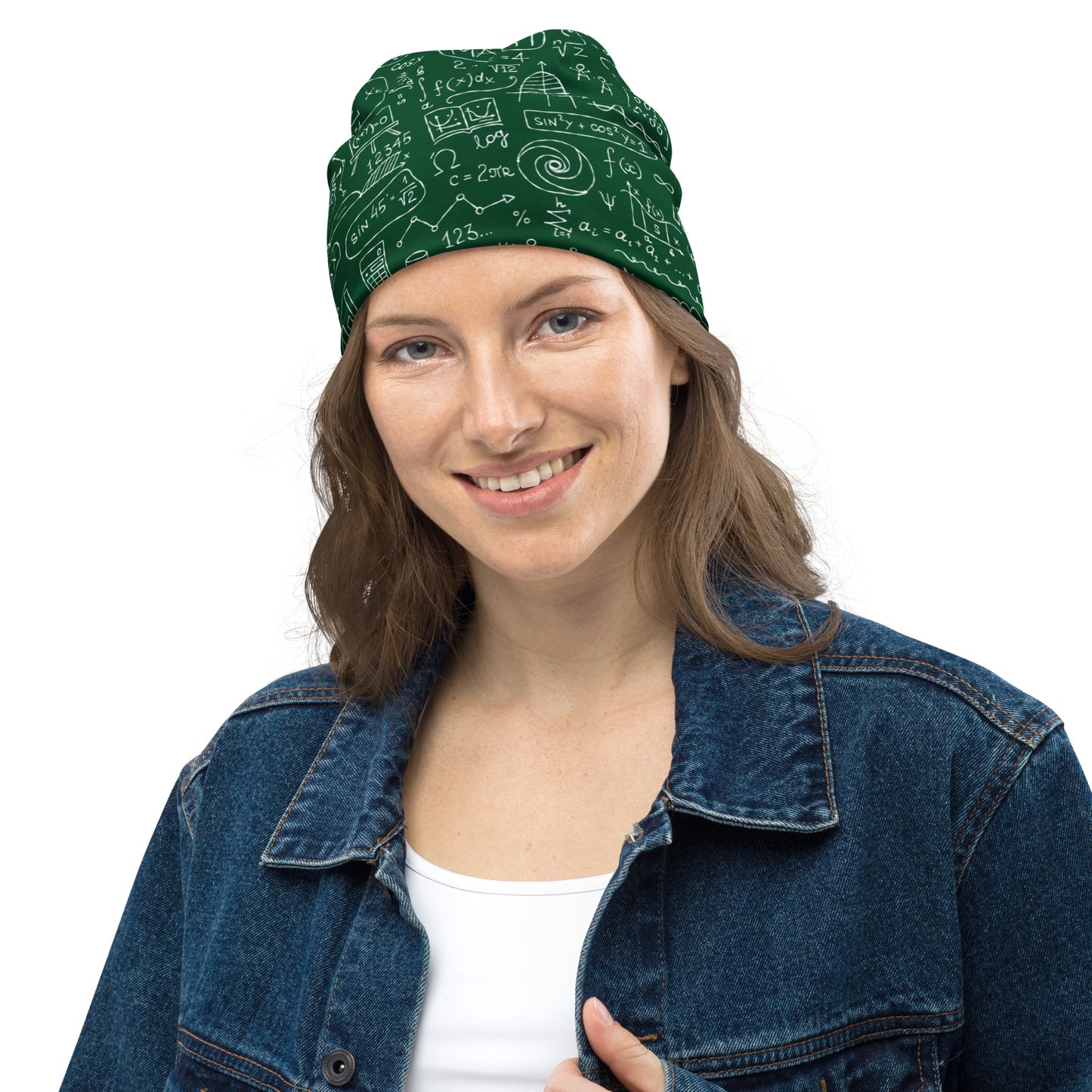 Geek Chic: Math Formulas Print Beanie Hat for the Fashion-Forward Math Lover kudrylab