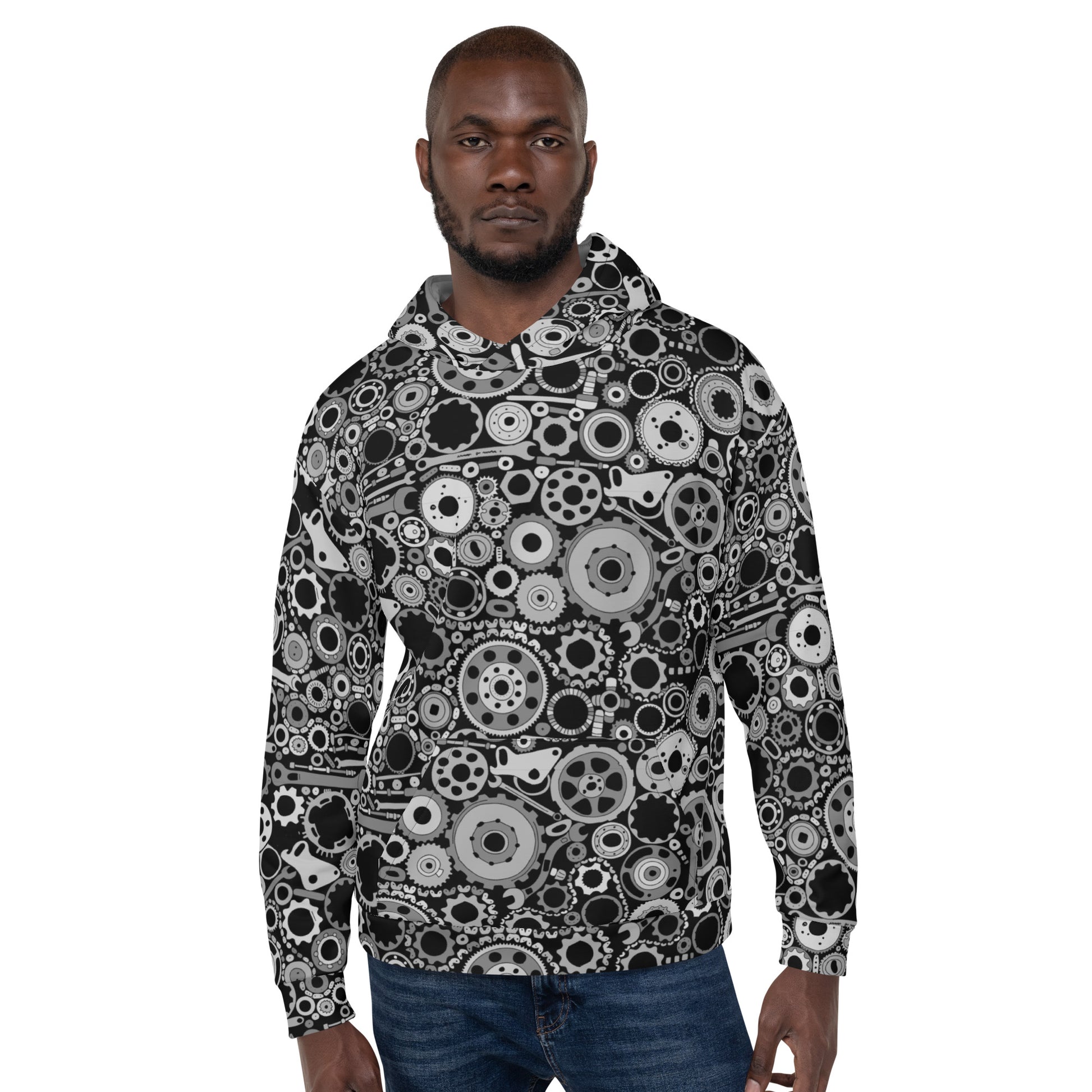 Cool Full Print Hoodie for Car Enthusiasts and Mechanics kudrylab