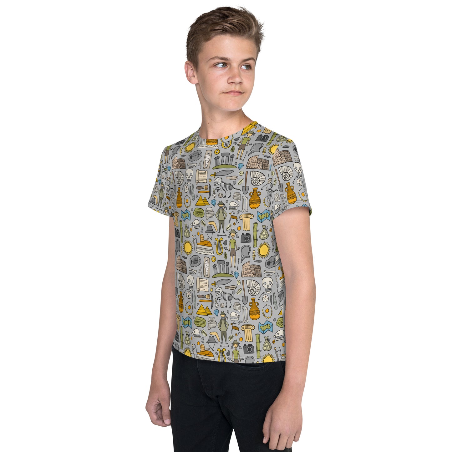 Youth T-Shirt with Funny Archaeology Print kudrylab