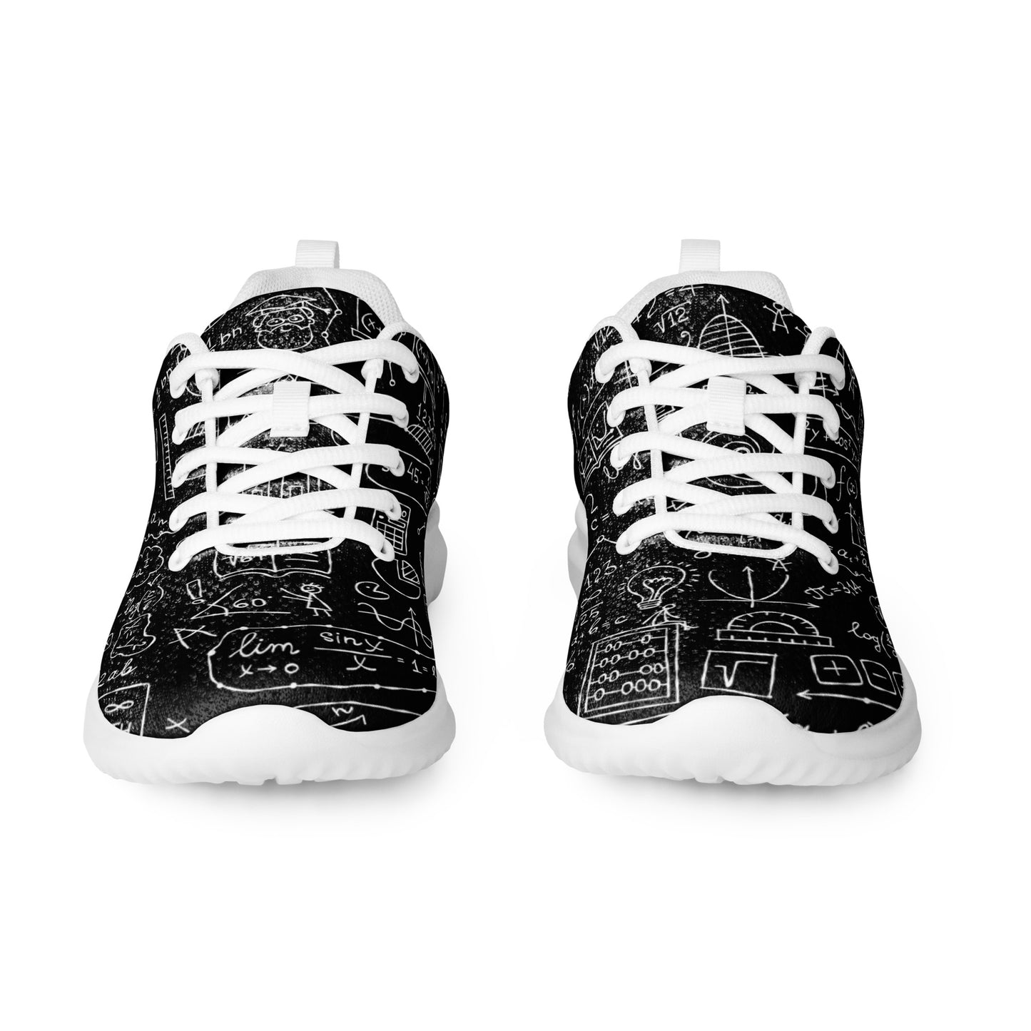 Women's Athletic Shoes with Math Print Formulas and Graphs kudrylab