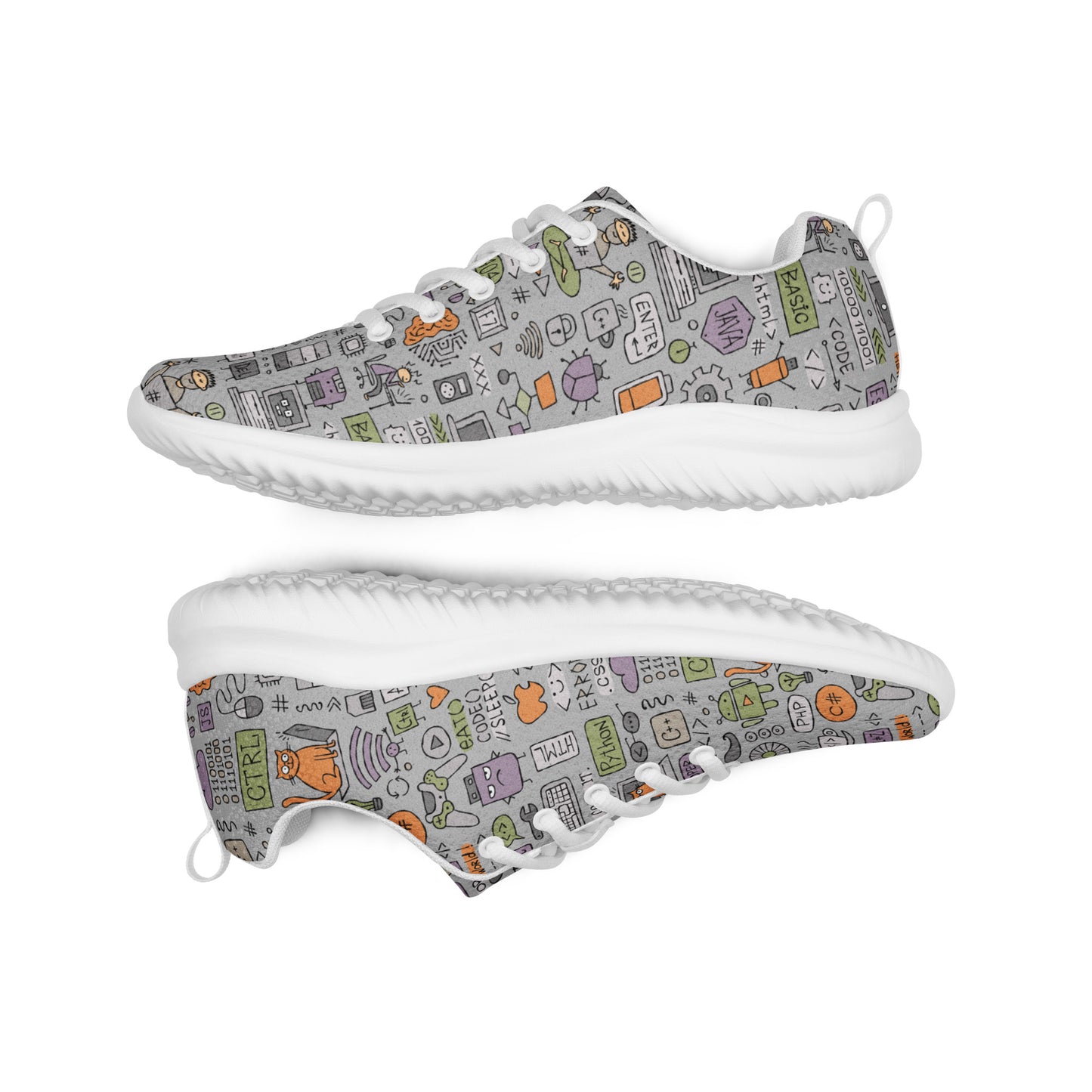 Men's Athletic Shoes with Funny IT Print kudrylab