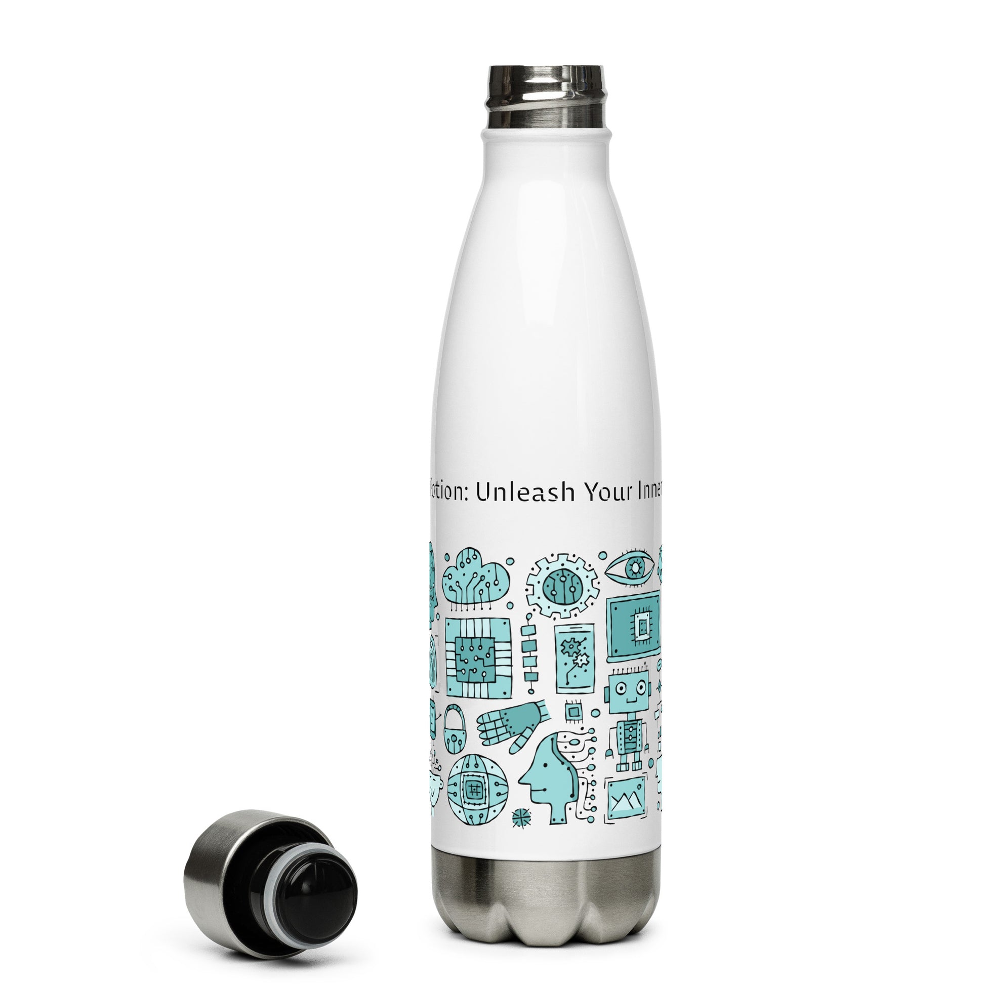 Enchanting Stainless Steel Water Bottle with AI Designer Print kudrylab