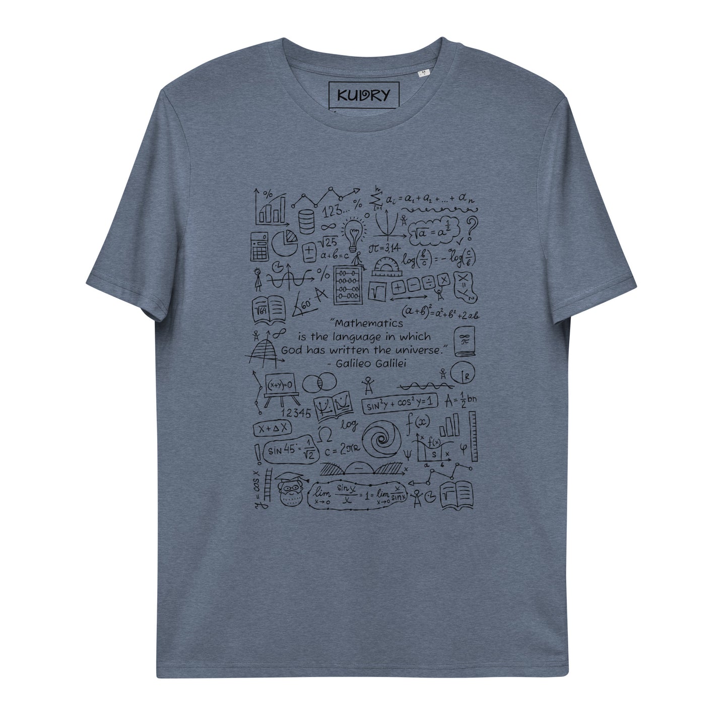 Math formulas and symbols. Personalised Unisex Organic cotton T-Shirt kudrylab