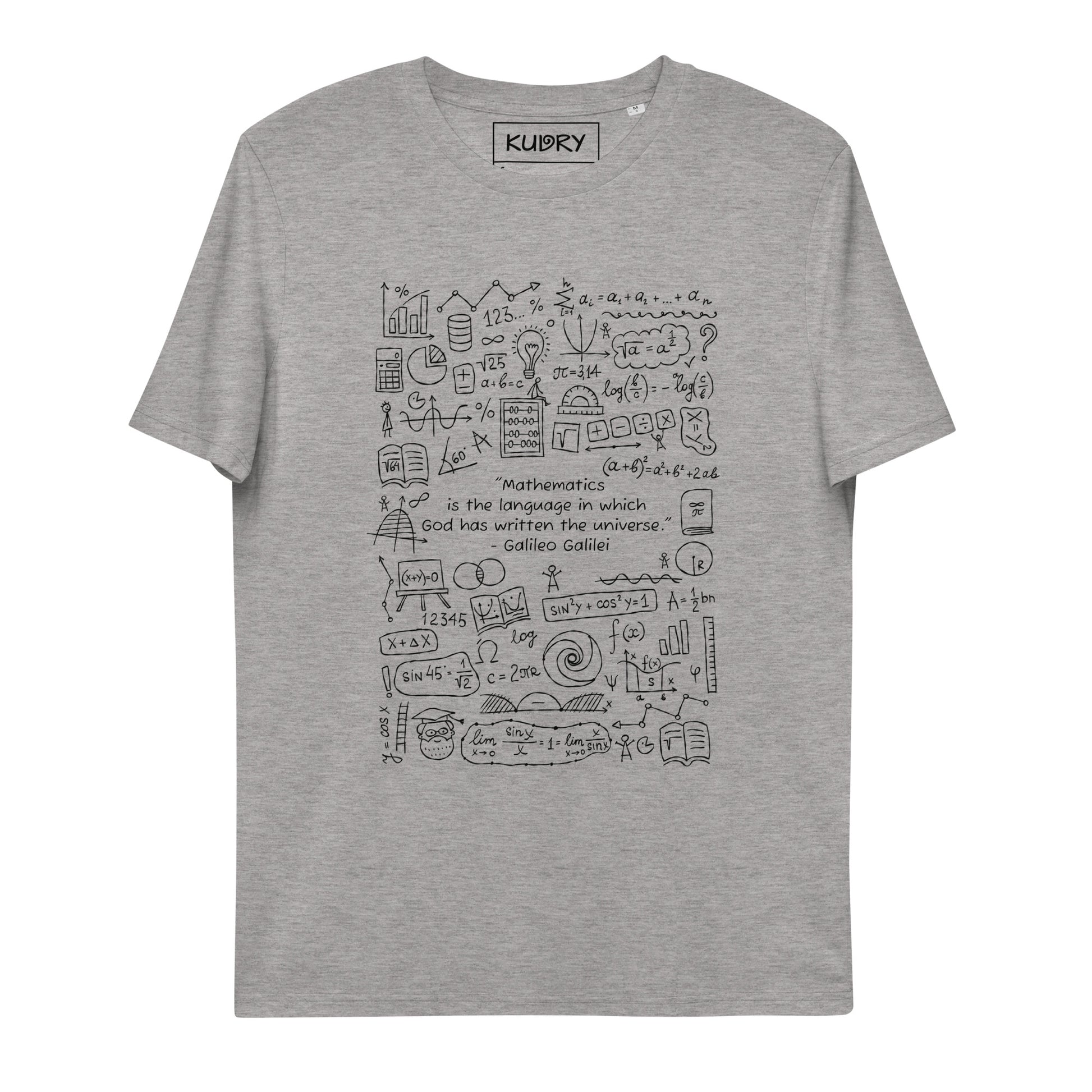 Math formulas and symbols. Personalised Unisex Organic cotton T-Shirt kudrylab