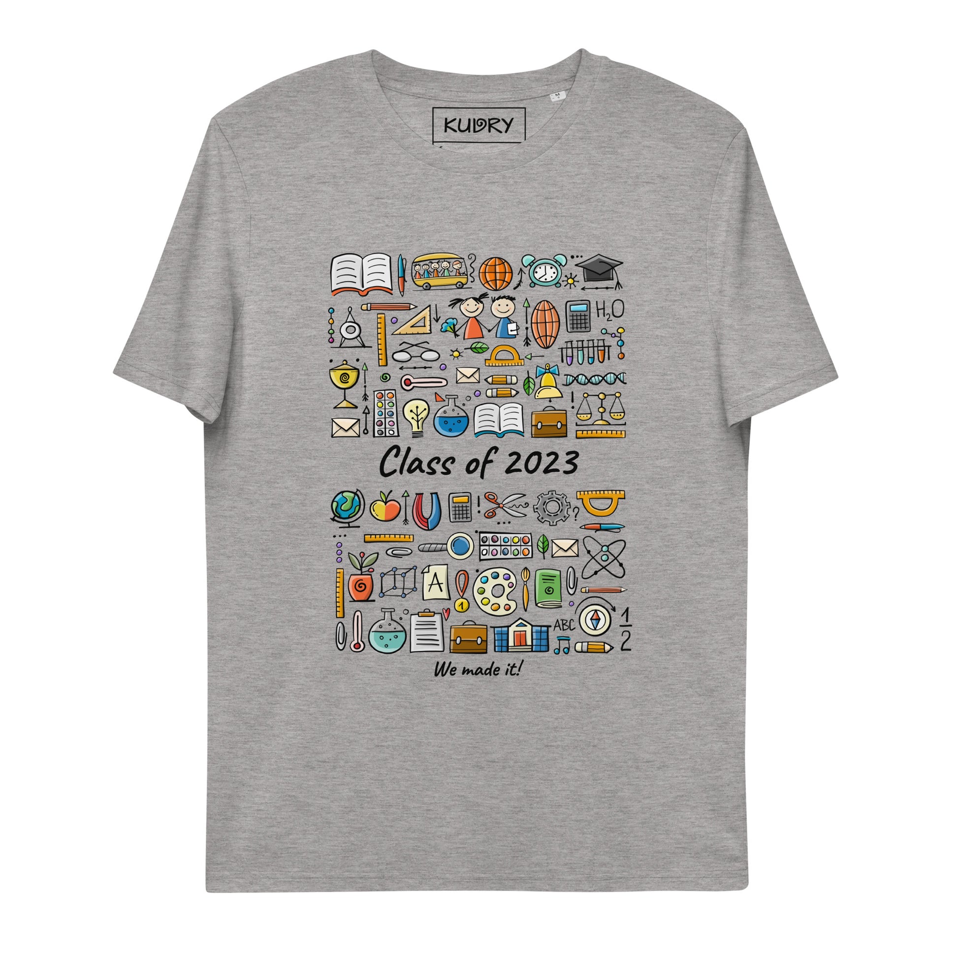 Personalised T-shirt School Print | Unisex organic cotton kudrylab