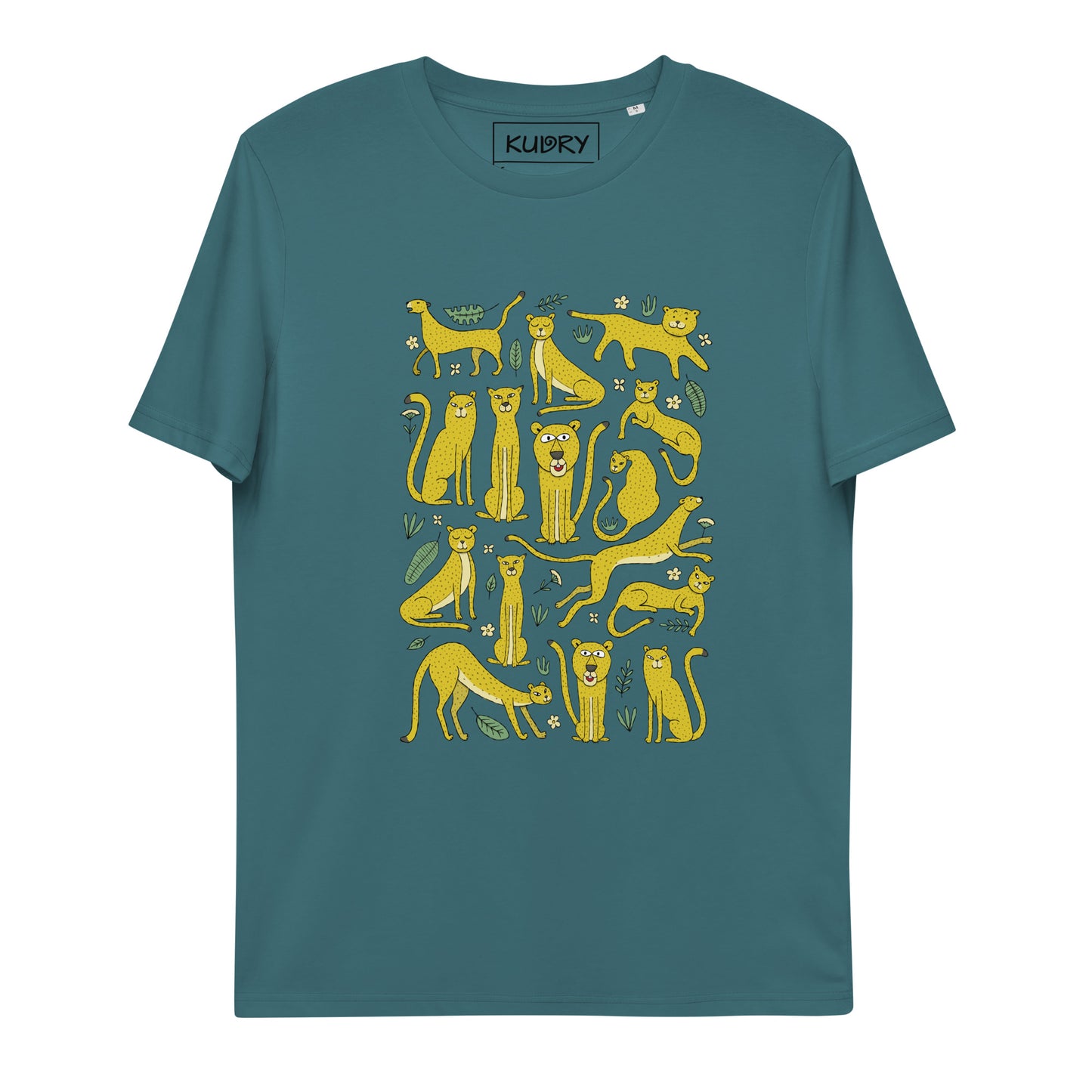Unisex organic cotton t-shirt Zoology Leopards kudrylab