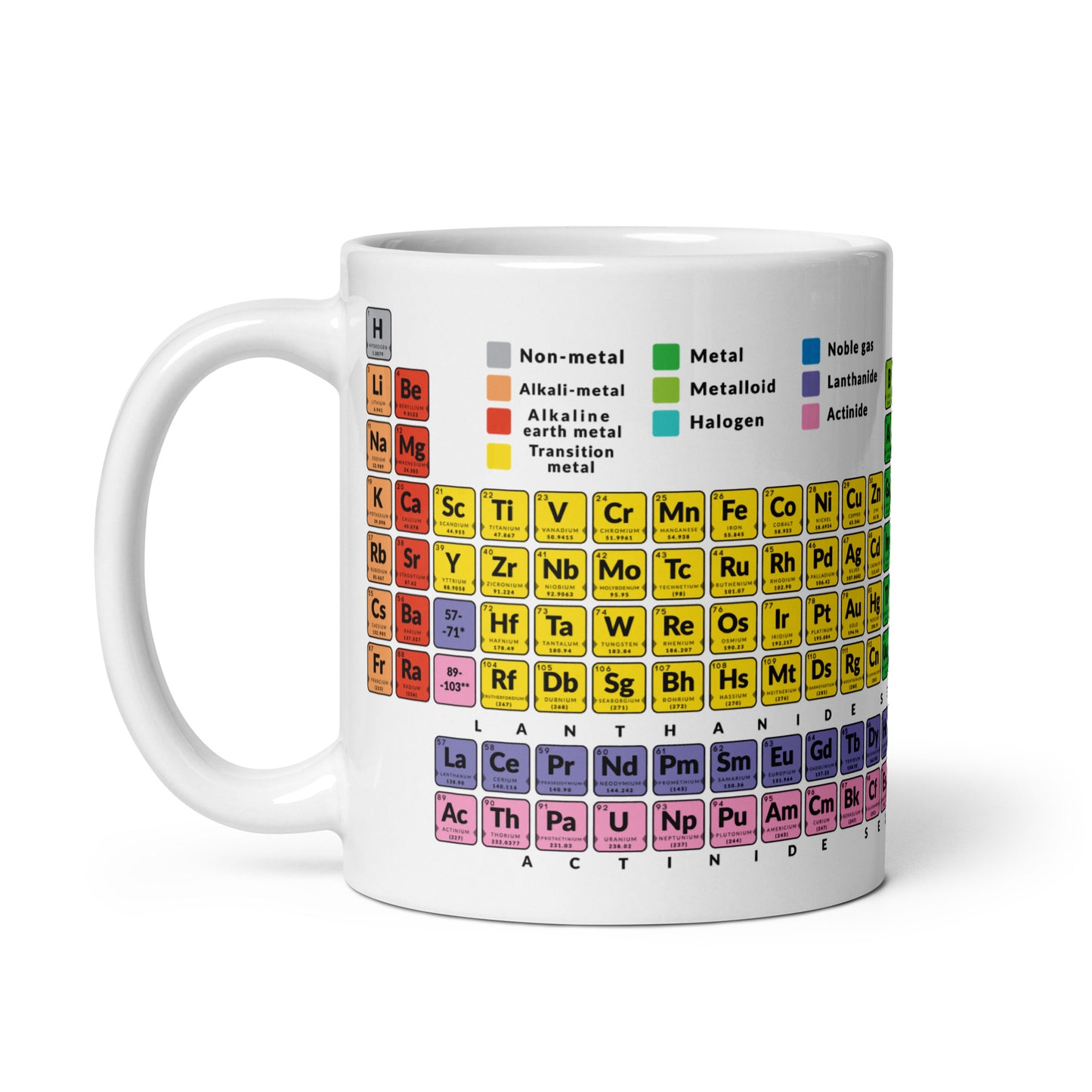 Personalised mug 11 oz with Chemistry Periodic Table Mendeleev 